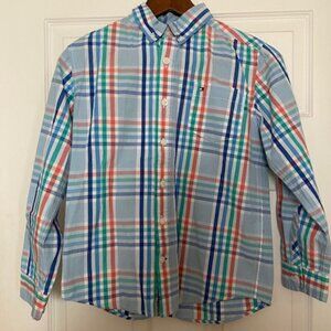 Tommy Hilfiger Boys Button Down Shirt Size Medium 12/14
